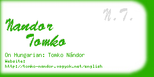 nandor tomko business card